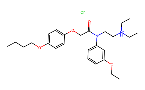 m-Acetophenetidide, 2-(p-butoxyphenoxy)-N-(2-(diethylamino)ethyl)-, monohydrochloride 27471-62-1